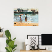 Poster Boys Wading, célèbre oeuvre de Winslow Homer (Bureau à domicile)