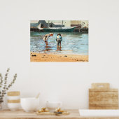 Poster Boys Wading, célèbre oeuvre de Winslow Homer (Cuisine)