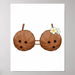 Poster Bra de noix de coco d'été Costume d'Halloween Hawa