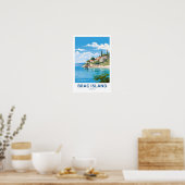 Poster Brac Island Croatie Imprimer Voyage (Cuisine)