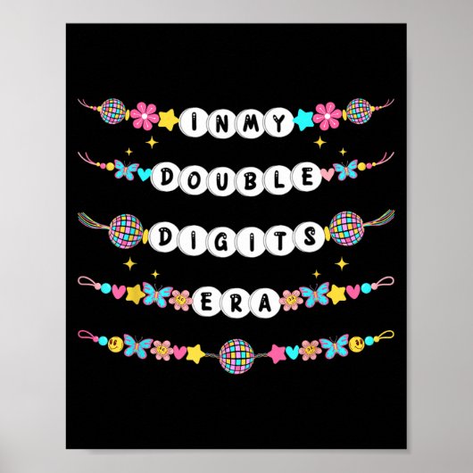 Poster Bracelets d'amitié de l'ère de mes chiffres double (Devant)