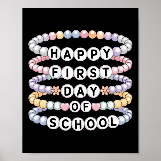 Poster Bracelets de retour à l'école Premier jour d'école (Devant)
