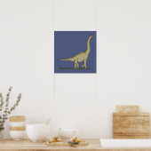 Poster Brachiosaure dinosaure jurassique (Cuisine)