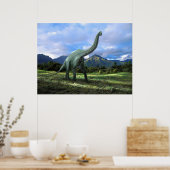 Poster ~ Brachiosaurus Dinosaure Dans Le pré (Cuisine)