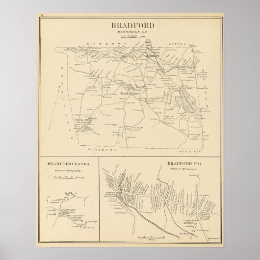 Poster Bradford, Merrimack Co (Devant)
