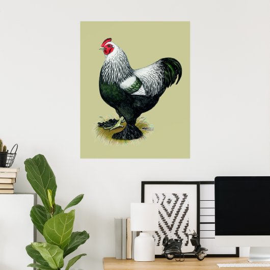 Poster Brahma : Coq foncé (Bureau à domicile)