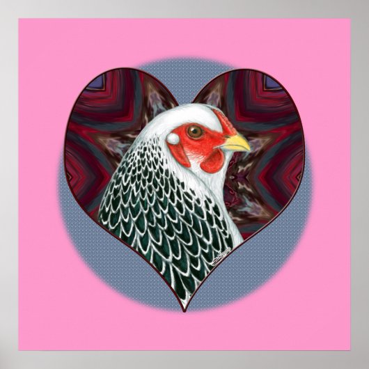 Poster Brahma Hen Heart (Devant)