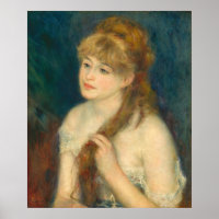 Braiding Jeune Femme - Auguste Renoir Pos Art