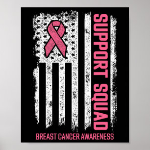 Poster Braille Cancer Shirts Support Squad Breast Cancer