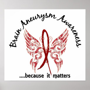 Poster Brain Aneurysm Butterfly 6.1