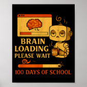 Poster Brain Loading Please Wait – Funny 100 Days Of Scho (Devant)