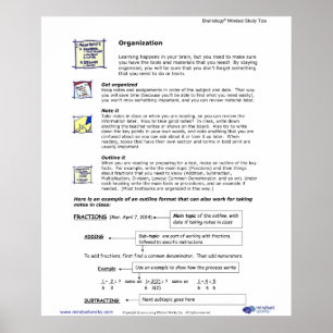 Poster Brainology® Poster4 : Organisation