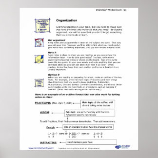 Poster Brainology® Poster4 : Organisation