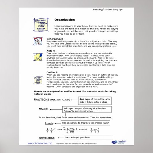 Poster Brainology® Poster4 : Organisation (Devant)