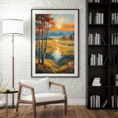 Poster Braises à travers le miroir alpin