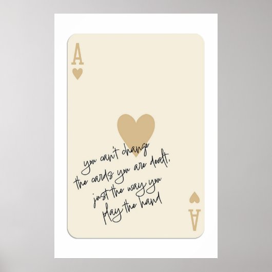 Poster branché Ace of Hearts (Devant)