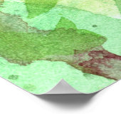 Poster Branche cerise en vert (Coin)