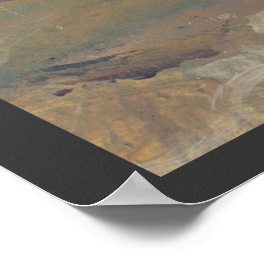 Poster Branche cerise sur gris 1 (Coin)