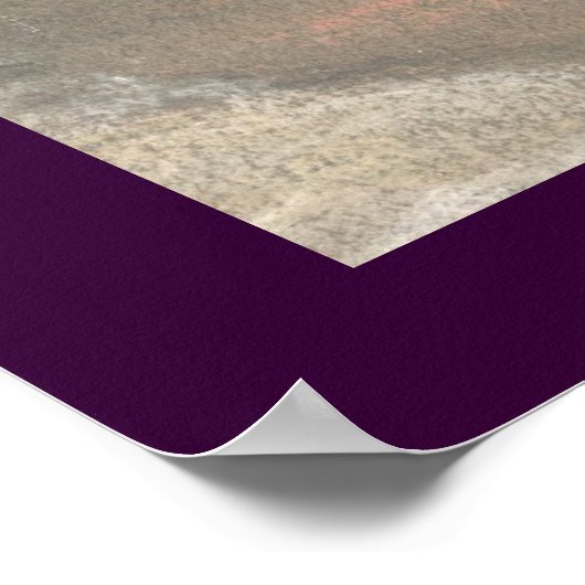 Poster Branche cerise sur violet (Coin)