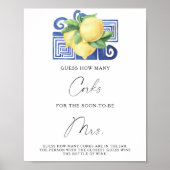 Poster Branche Citrons - Devinez combien de bouchons (Devant)