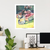 Poster Branche d'amande en fleurs par Vincent van Gogh (Bureau à domicile)