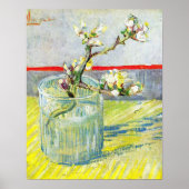 Poster Branche d'amande en fleurs par Vincent van Gogh (Devant)