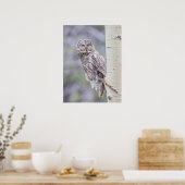 Poster Branche d'arbre d'astre gris (Cuisine)