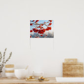 Poster Branche de baies rouges vibrantes (Cuisine)