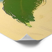 Poster Branche de citrons avec fruits jaune vif (Coin)