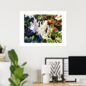 Poster Branche de corail blanc (Bureau à domicile)