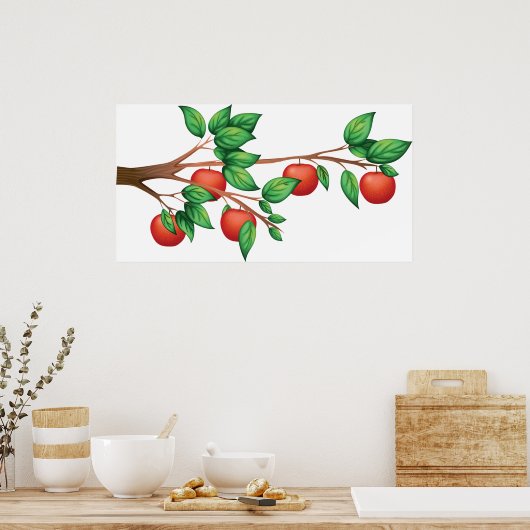 Poster Branche de l'arbre Apple (Cuisine)