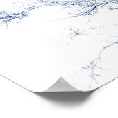 Poster Branche de l'arbre bleu (Coin)