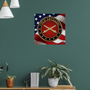 Poster Branche de l'artillerie de campagne Insigne Éditio
