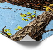Poster Branche de printemps d'aigle chauve Art (Coin)