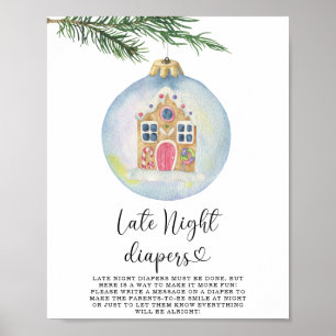 Poster Branche de sapin - Jeu de couches tardives