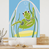 Poster branché de tortue (Cuisine)