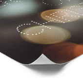 Poster Branche d'épinette de Noël et feux d'hiver (Coin)