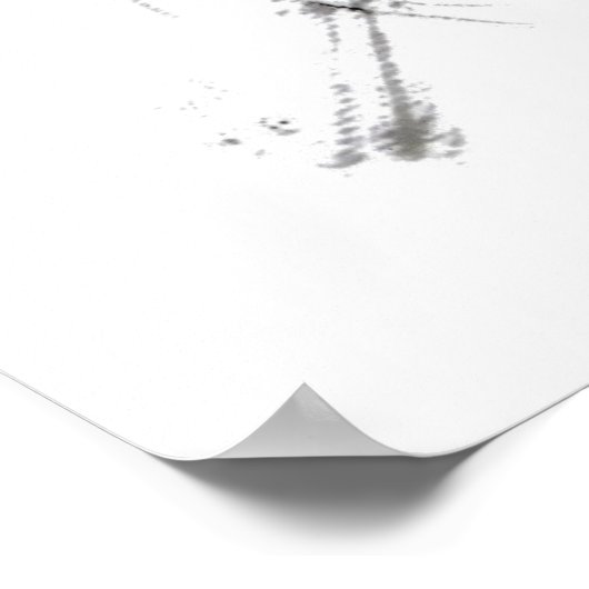 Poster Branche des pins, Sumi-e (Coin)