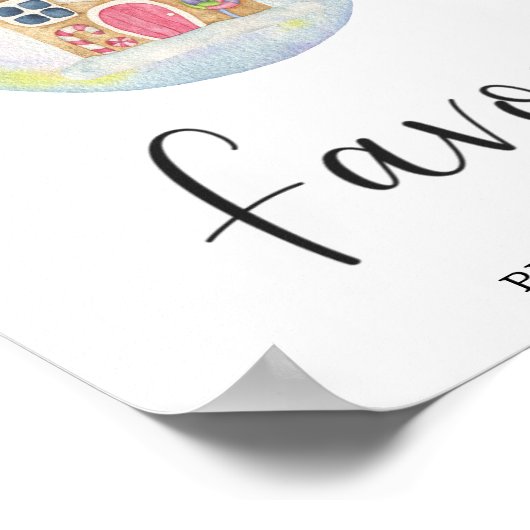 Poster Branche d'hiver à feuillage persistant - Faveurs (Coin)