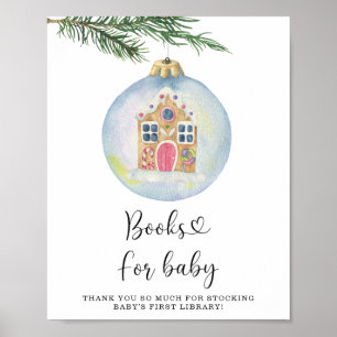 Poster Branche d'hiver à l'aquarelle - livres pour bébé