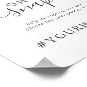 Poster Branche Olive moderne Oh Snap Mariage Hashtag (Coin)