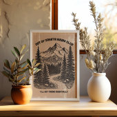 Poster branché Retro Funny Randonnée