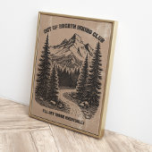 Poster branché Retro Funny Randonnée