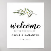 Poster Branche verte d'olive simple (Devant)