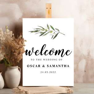 Poster Branche verte d'olive simple