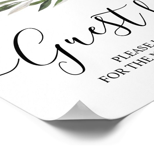 Poster Branche verte d'olive simple (Coin)