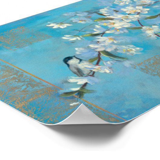 Poster Branches à fleurs (Coin)