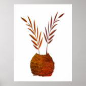 Poster Branches Boho Rustique Vase Cuivre (Devant)