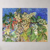 Poster Branches de châtaignes florissantes par Vincent va (Devant)