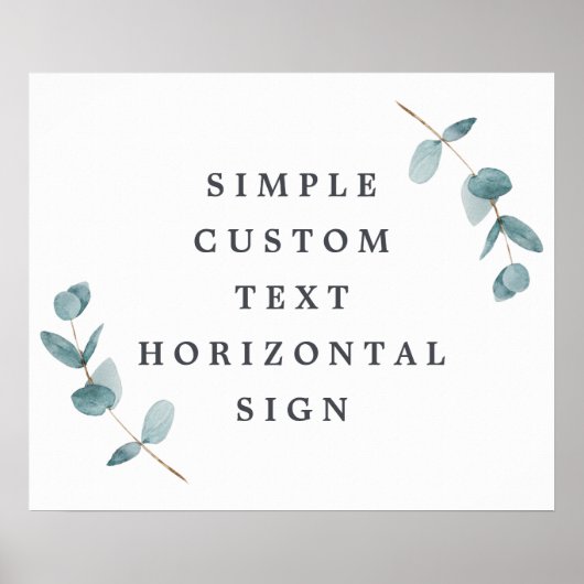 Poster Branches de Eucalyptus Simples Panneau personnalis (Devant)